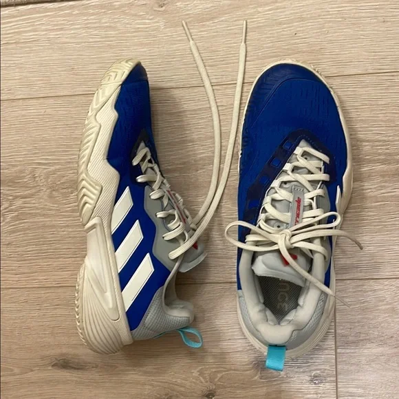 Adidas Women’s or Kids Blue Barricade tennis pickleball Shoes - Picture 5 of 8